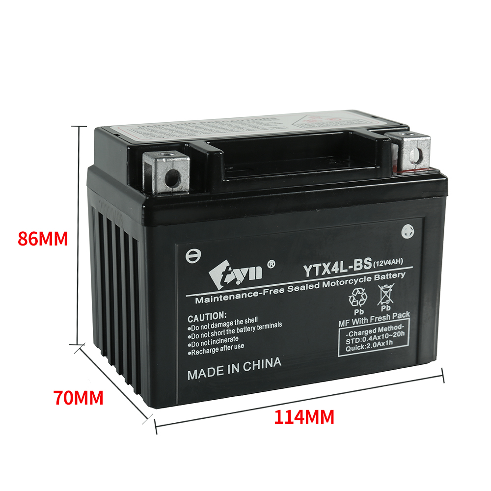 YTX4L-BS Motorcycle Battery