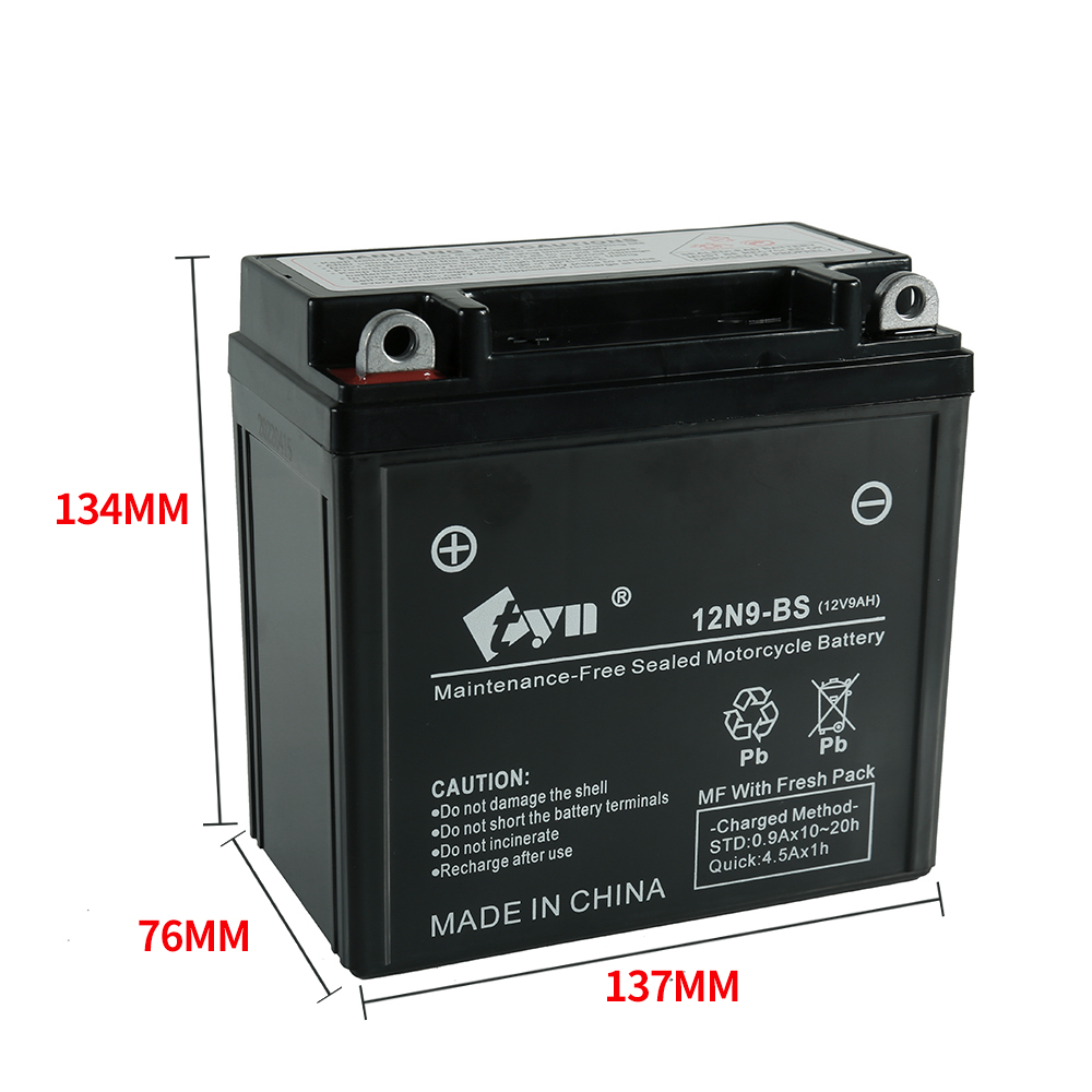 12N9-BS Motorcycle Battery