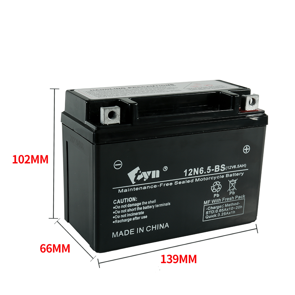12N6.5-BS Motorcycle Battery