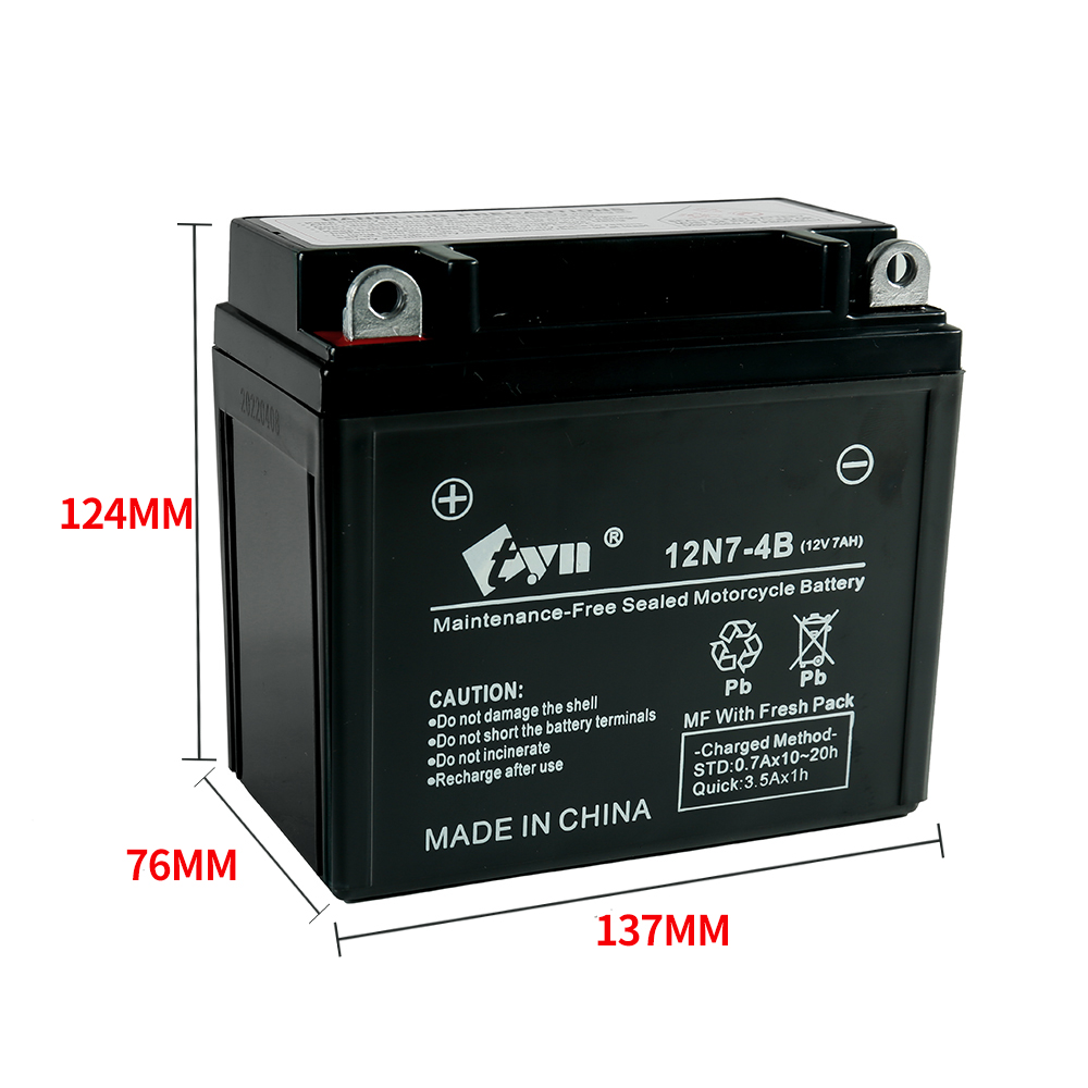 12N7-4B Motorcycle Battery
