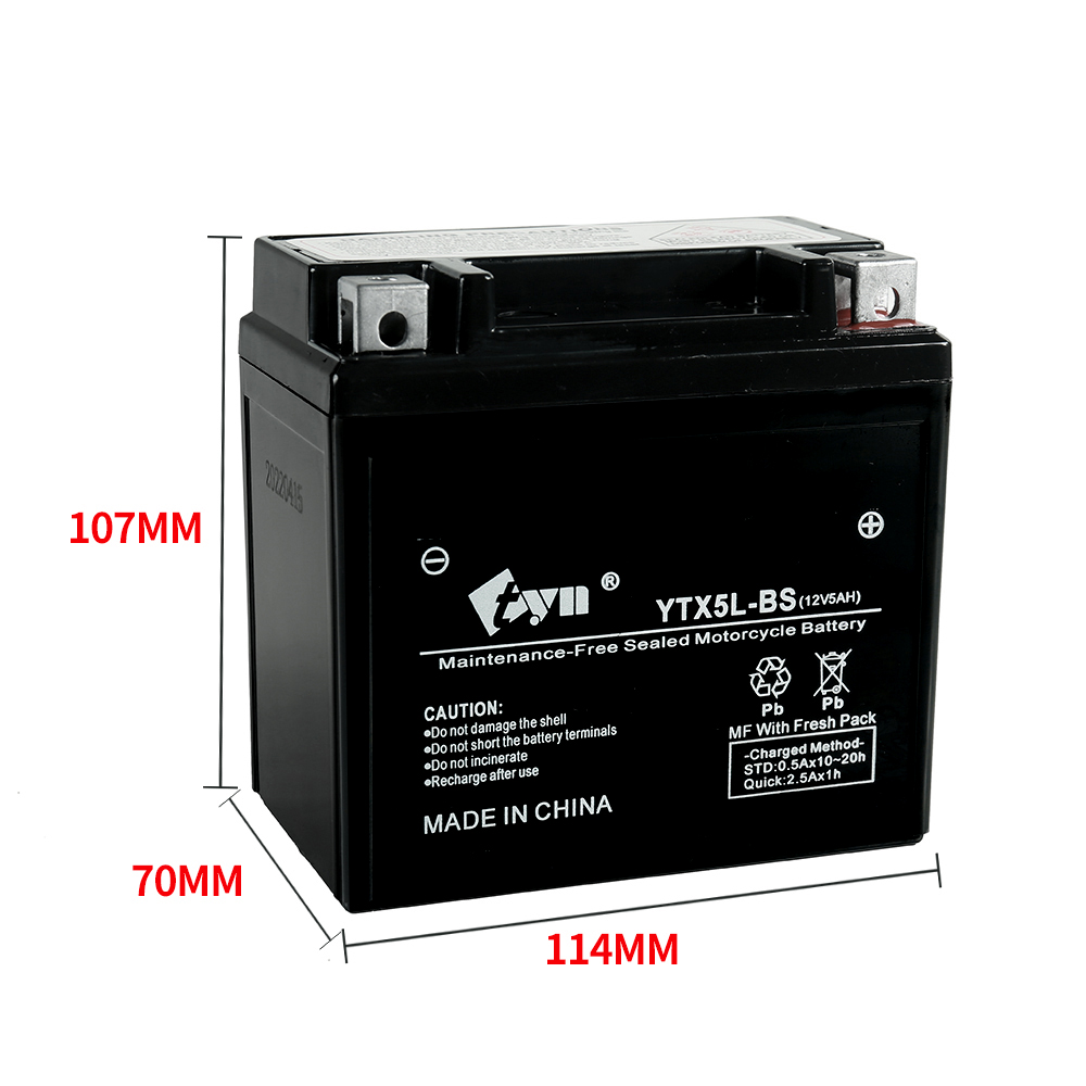 YTX5L-BS Motorcycle Battery